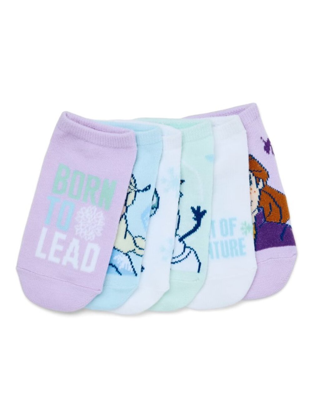 Disney Frozen Girls Toddler No Show Socks 6 pk Elsa Anna Size 4-7 New Gift Kids